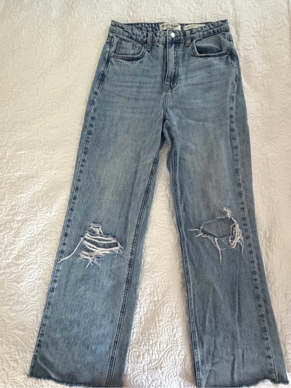 Velvet Heart ripped wide leg jeans